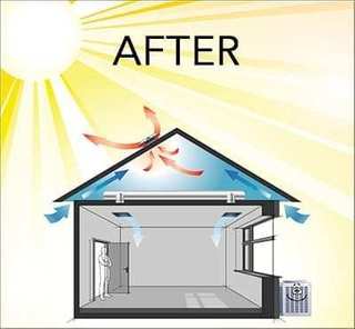with solar fans cool attic